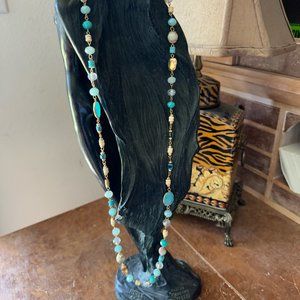 Stella & Ruby Seafoam Beaded Necklace